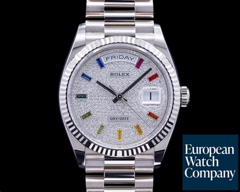 rolex day date presidential rainbow|rolex day date review.